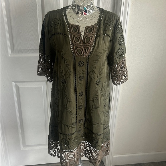 Sea New York Olive Green Mini Dress size 0 - Picture 2 of 16
